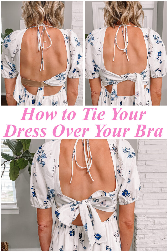 Wondering how to wear a bra under a backless dress or how to tie your backless dress over your bra? Is it possible?? YES! Click for the step by step instructions. 