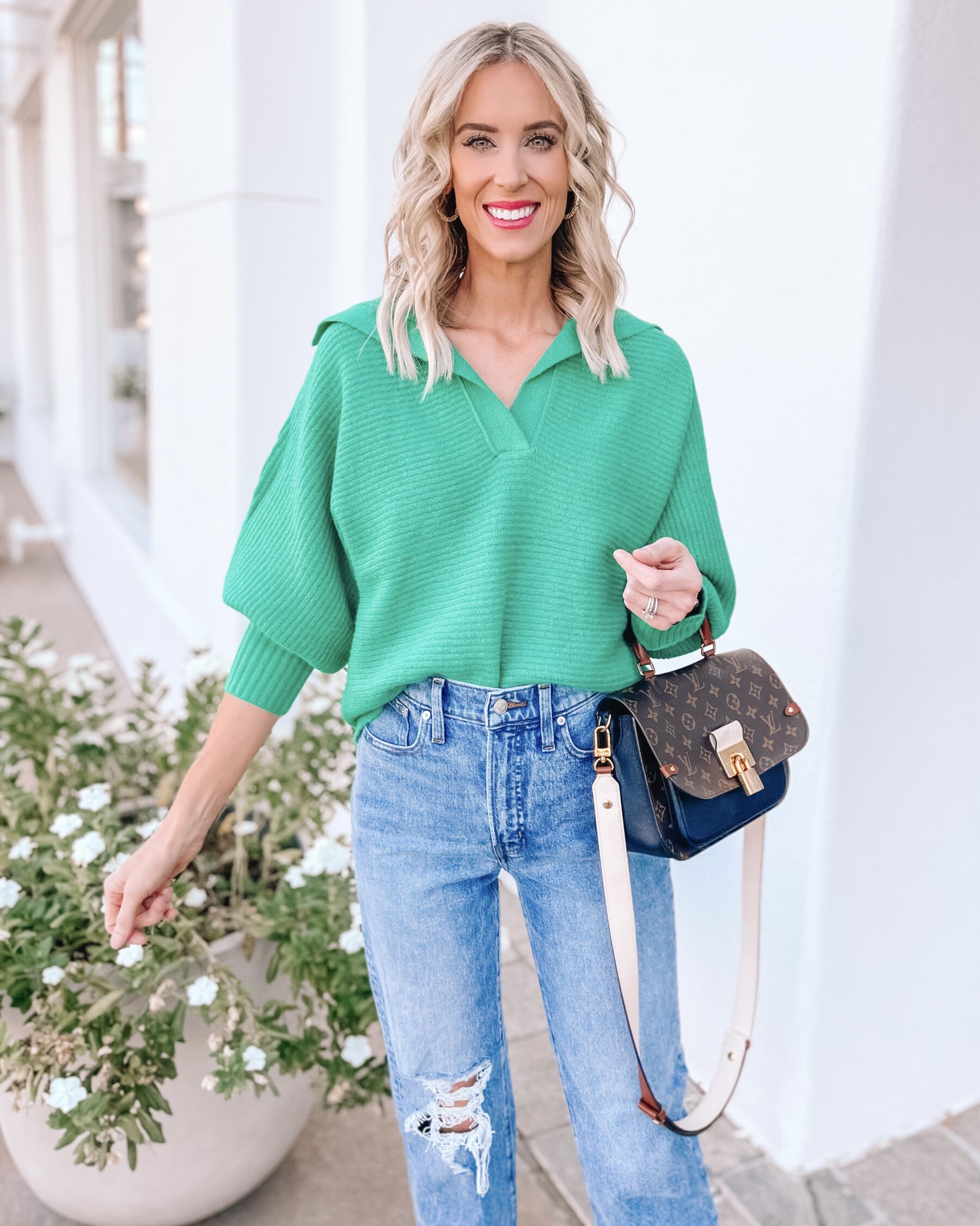 Trendy Amazon Green Fall Sweater - Straight A Style