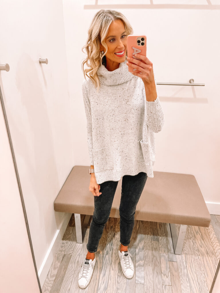 You'll love this poncho sweater! Perfect with jeans or leggings. 