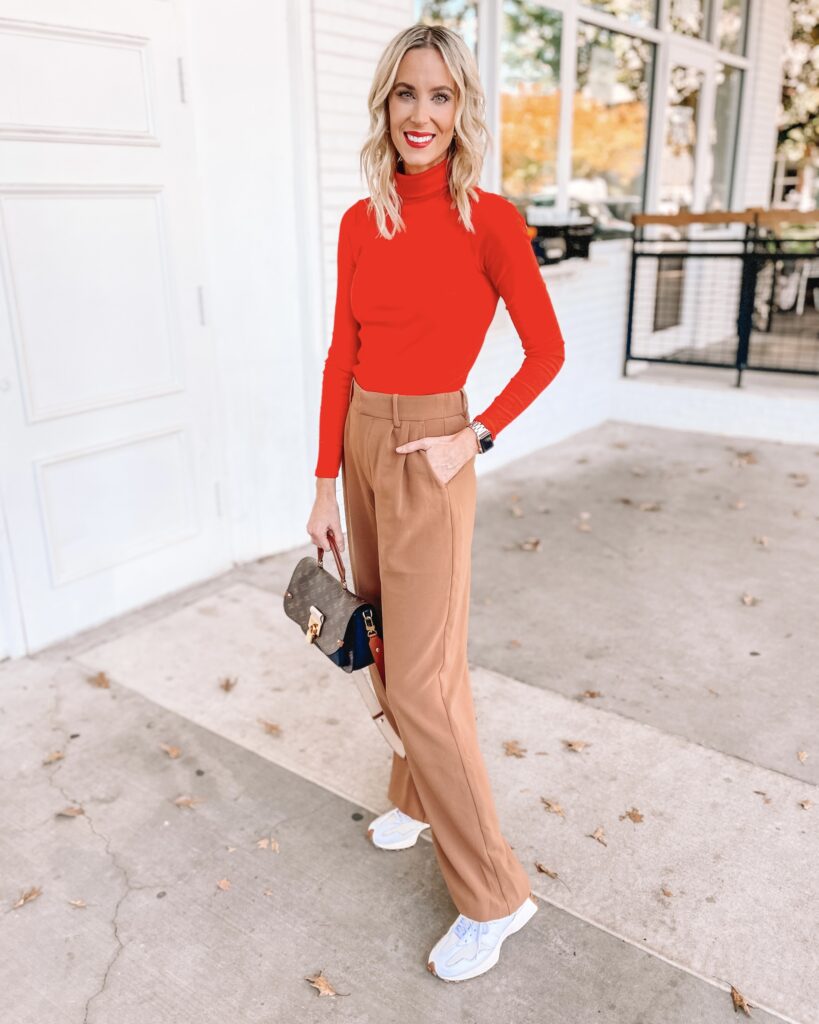 today I am breaking down how to wear white sneakers from dressy to casual! You'll get 15 different outfit examples with easy how to tips! Try your sneakers with wide leg pants for a street style cool outfit.