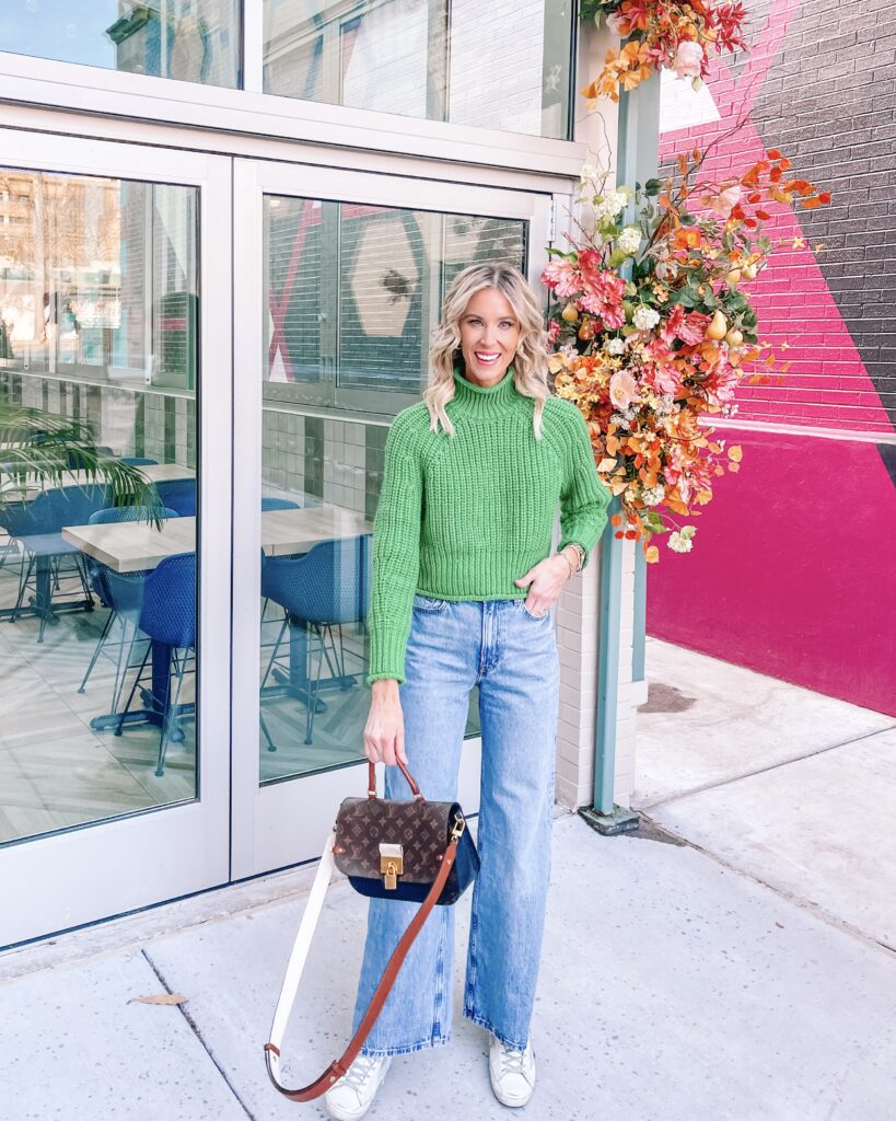 Wondering how to wear wide leg jeans? Today I'm sharing NINE different ways I have styled wide leg jeans to give you some style inspiration! This pair of wide leg jeans from H&M is a favorite of mine!