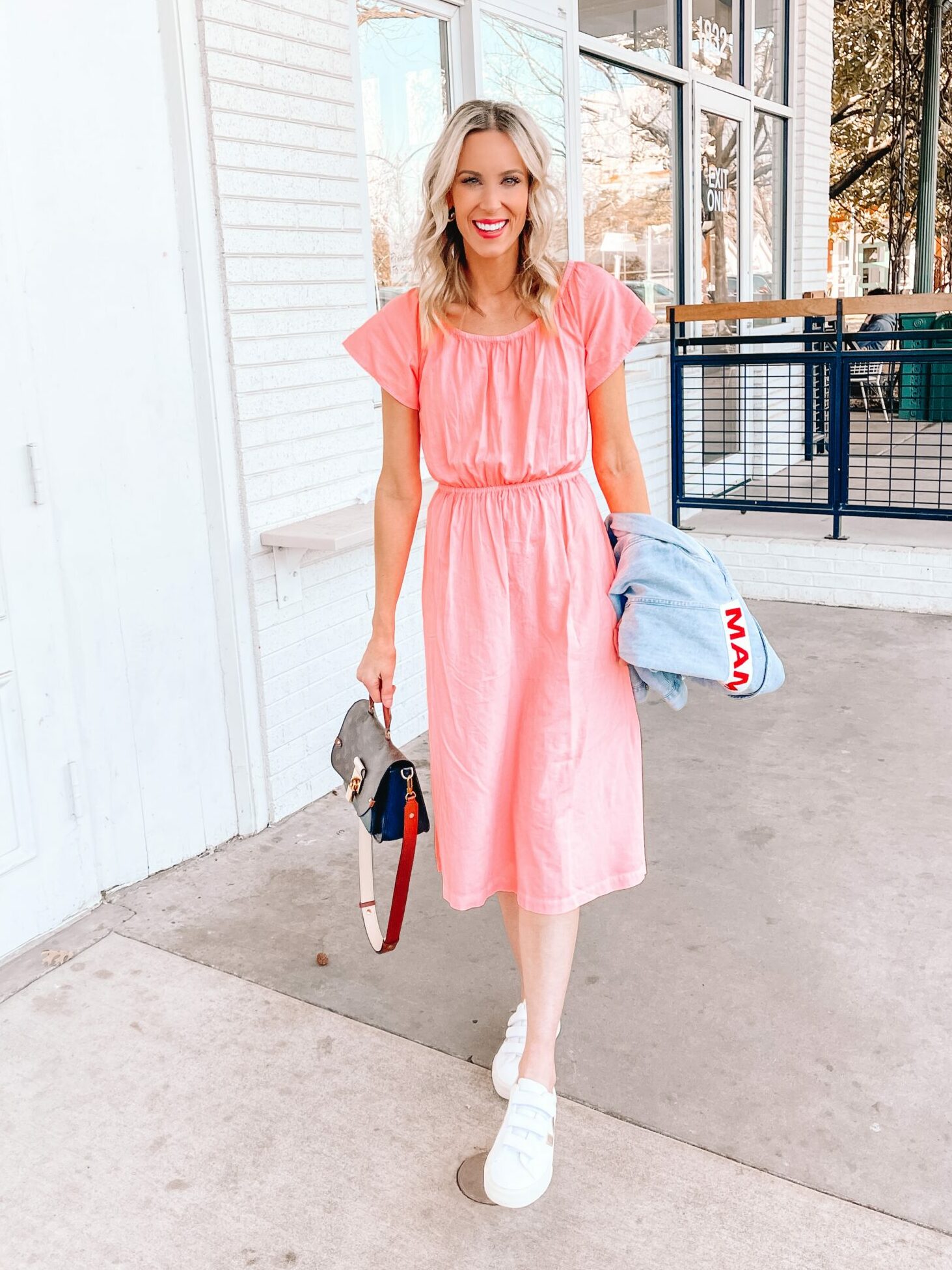 I am sharing a Target dress try on and sharing 5 fun dresses for spring and summer all $38 and under. You'll love this cute peach midi dress!