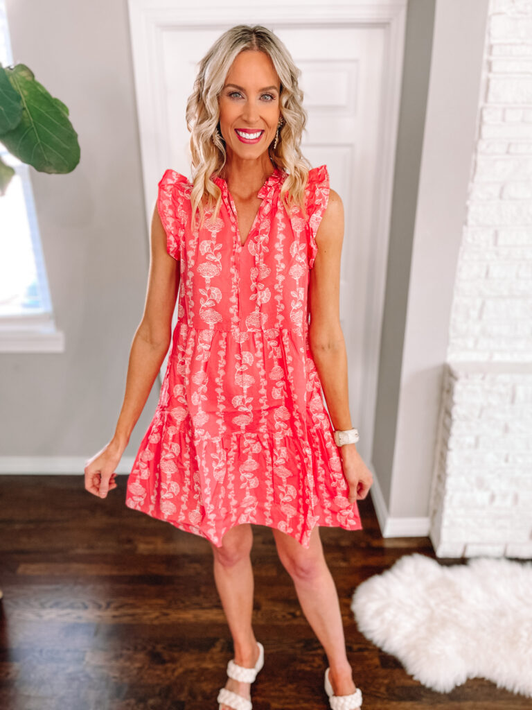 Sharing a fun Walmart try on today with casual to dressy items all $23 and under! How great is this dress?! I love the ruffle sleeves. 