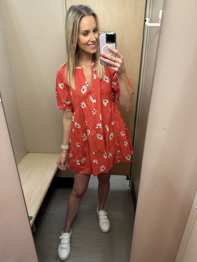 Y'all Target is amazing this season!! I have another really fun Target dress try on for you today. How cute is this cute floral dress?!