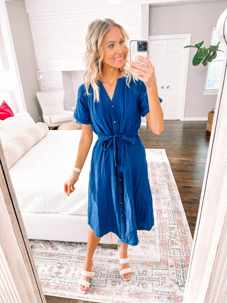 You will love this Walmart fall transition dress just $20! So cute now with sandals. 
