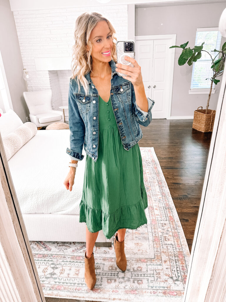 You will love this Walmart fall transition dress just $20! Wear now with sandals and later with a jean jacket and boots!