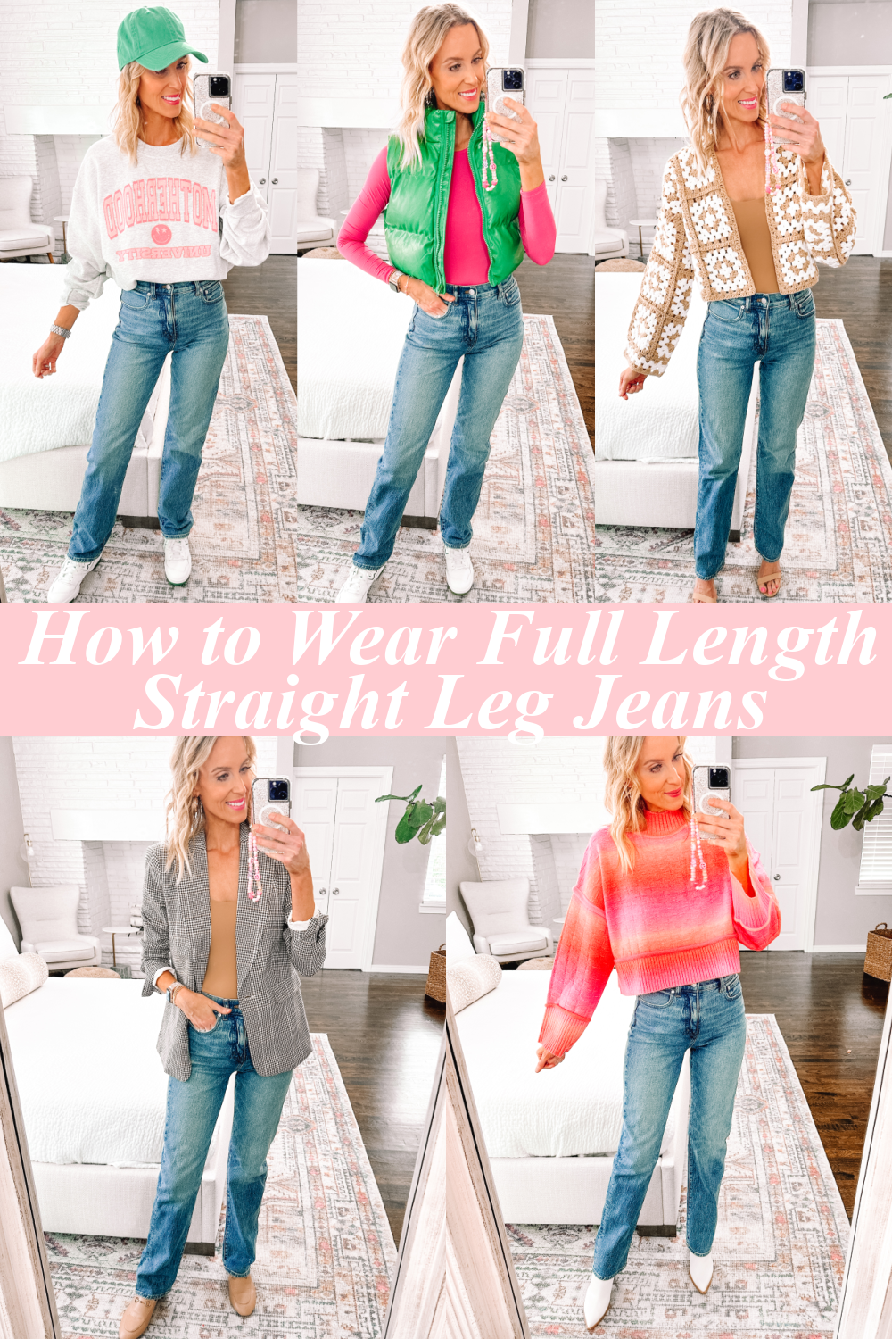 How to Wear Full Length Straight Leg Jeans - Straight A Style