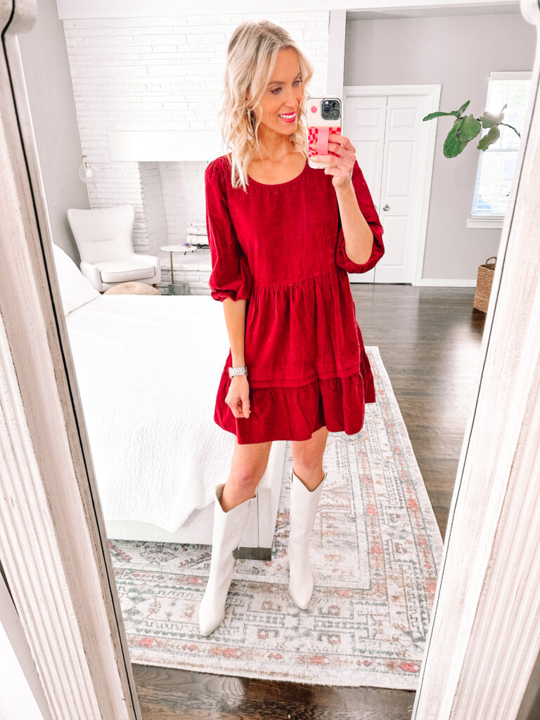 Rounding up some really fun, affordable Thanksgiving outfit ideas. All items are $25 or under and perfect for indulging in all the yummy food! You will love this corduroy swing dress!