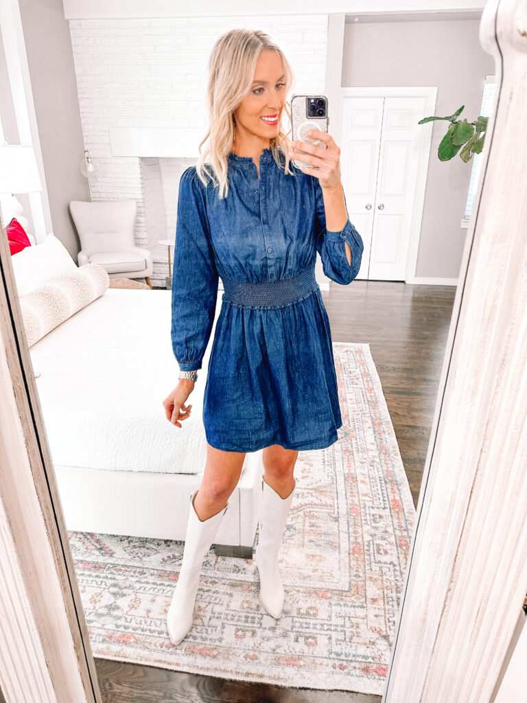 You're going to love this Walmart fall try on haul! SO many classic mix and match pieces all $34 and under! You will love this denim dress!