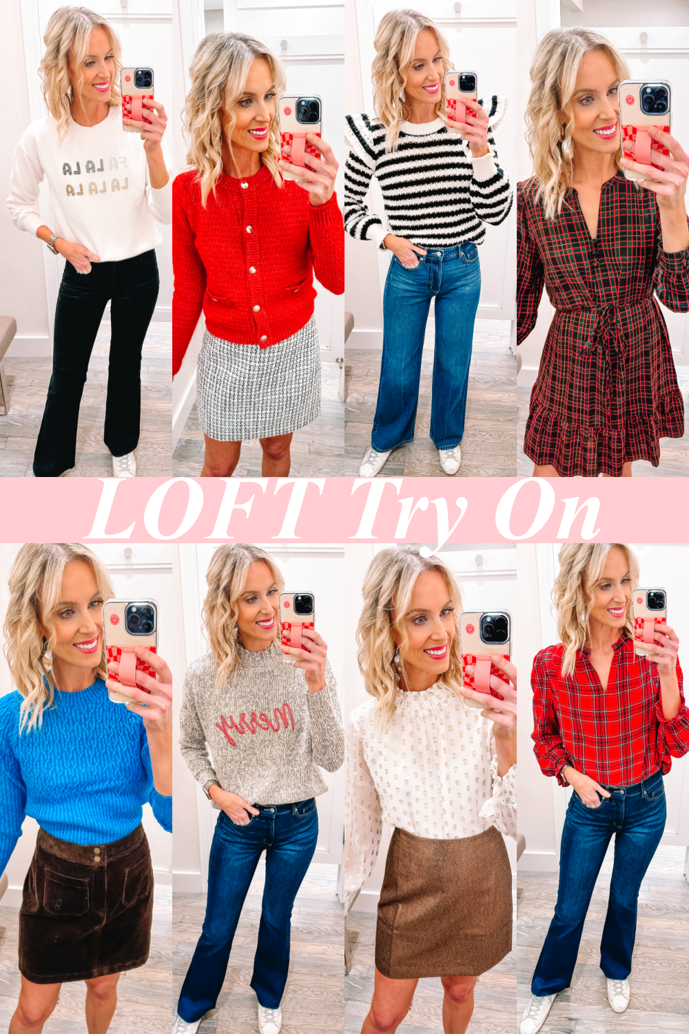 HUGE LOFT Holiday Outfit Idea Try On - Straight A Style