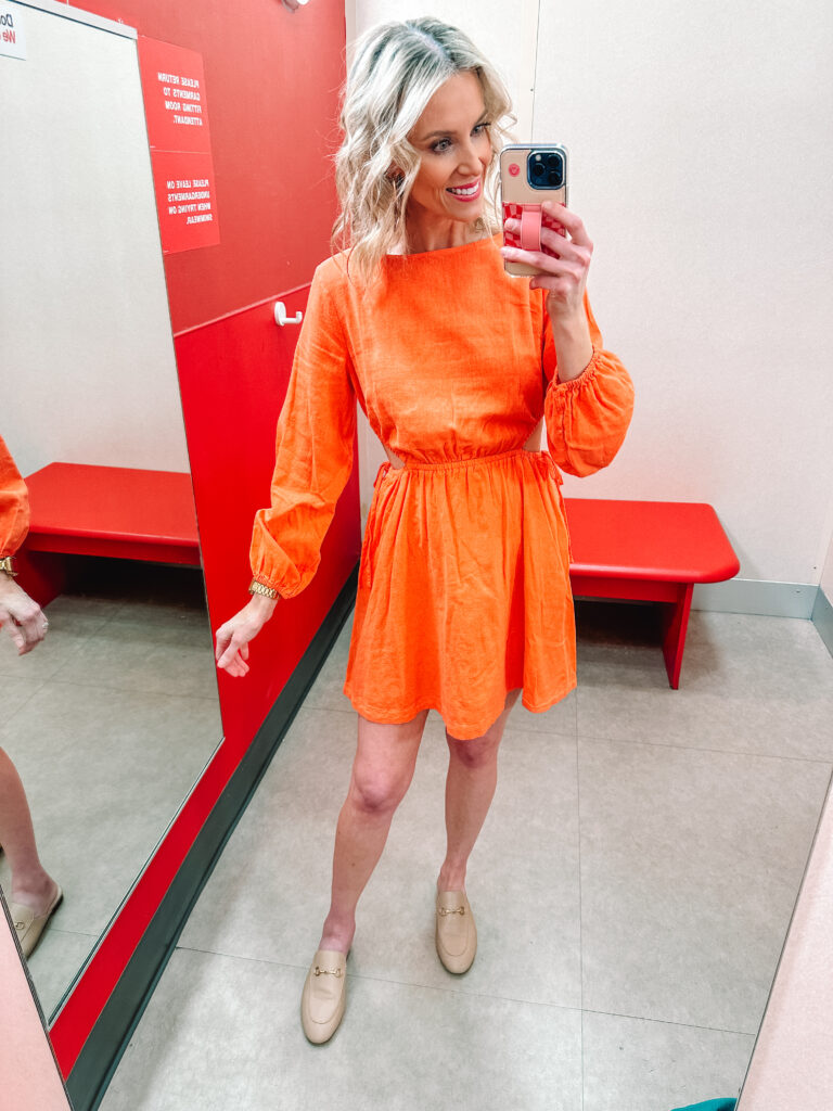 I am SO excited to share this HUGE spring Target try on haul. I am talking 13 affordable outfits with mix and match pieces to keep you stylish all season! This side cutout dress is so flattering!