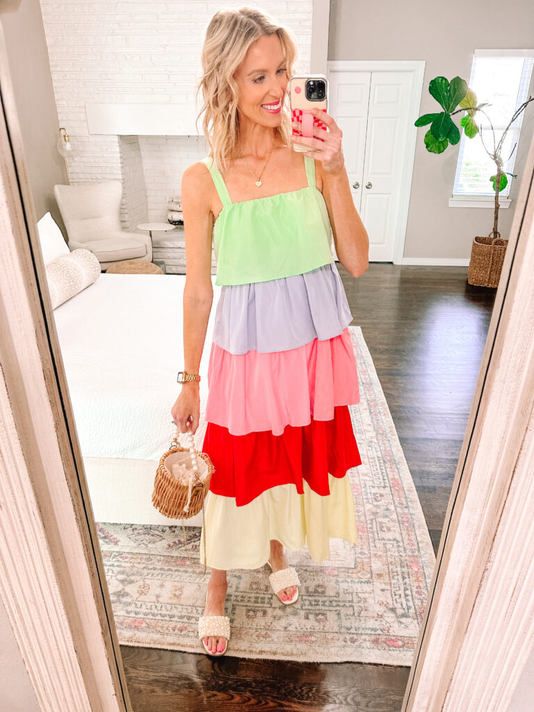You're going to love these Buddy Love spring outfits! Everything is bright and fun and just so unique! How amazing is this rainbow tiered dress?!