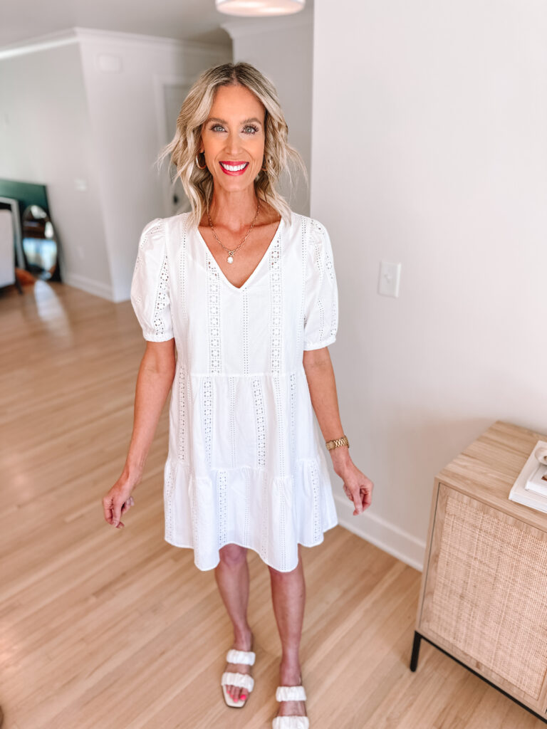 You all are going to love these Walmart dresses all $30 and under! 5 dresses perfect for your spring activities season long! You are going to love this white eyelet dress!