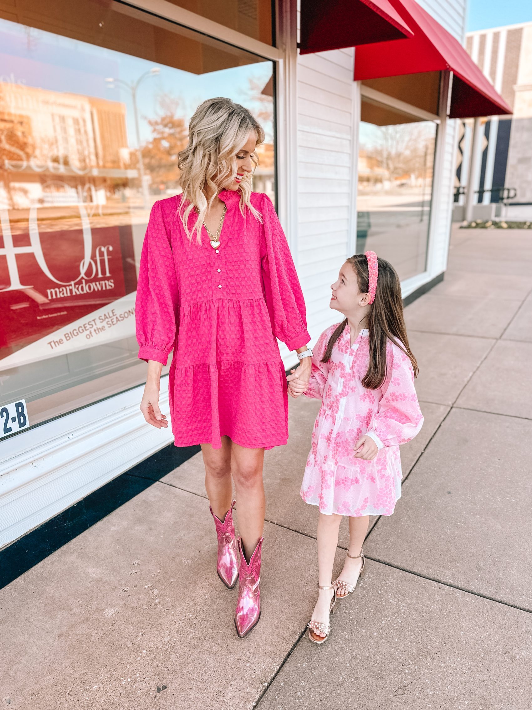 slim fit dress slacks Elza's Spring Mommy & Me Matching Dresses, Adult S